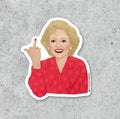 Betty White Bird vinyl sticker