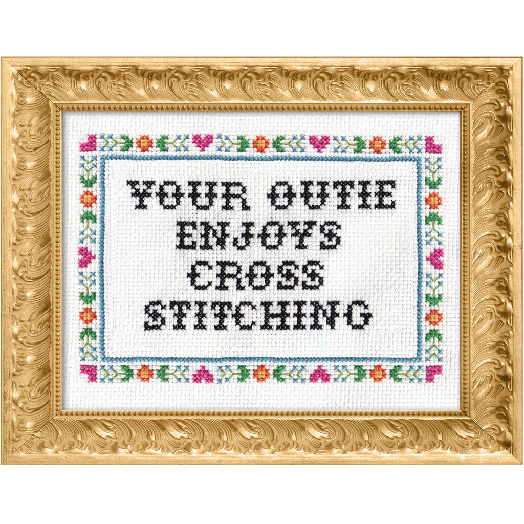 Your Outie Enjoys Cross Stitching Deluxe Cross Stitch Kit
