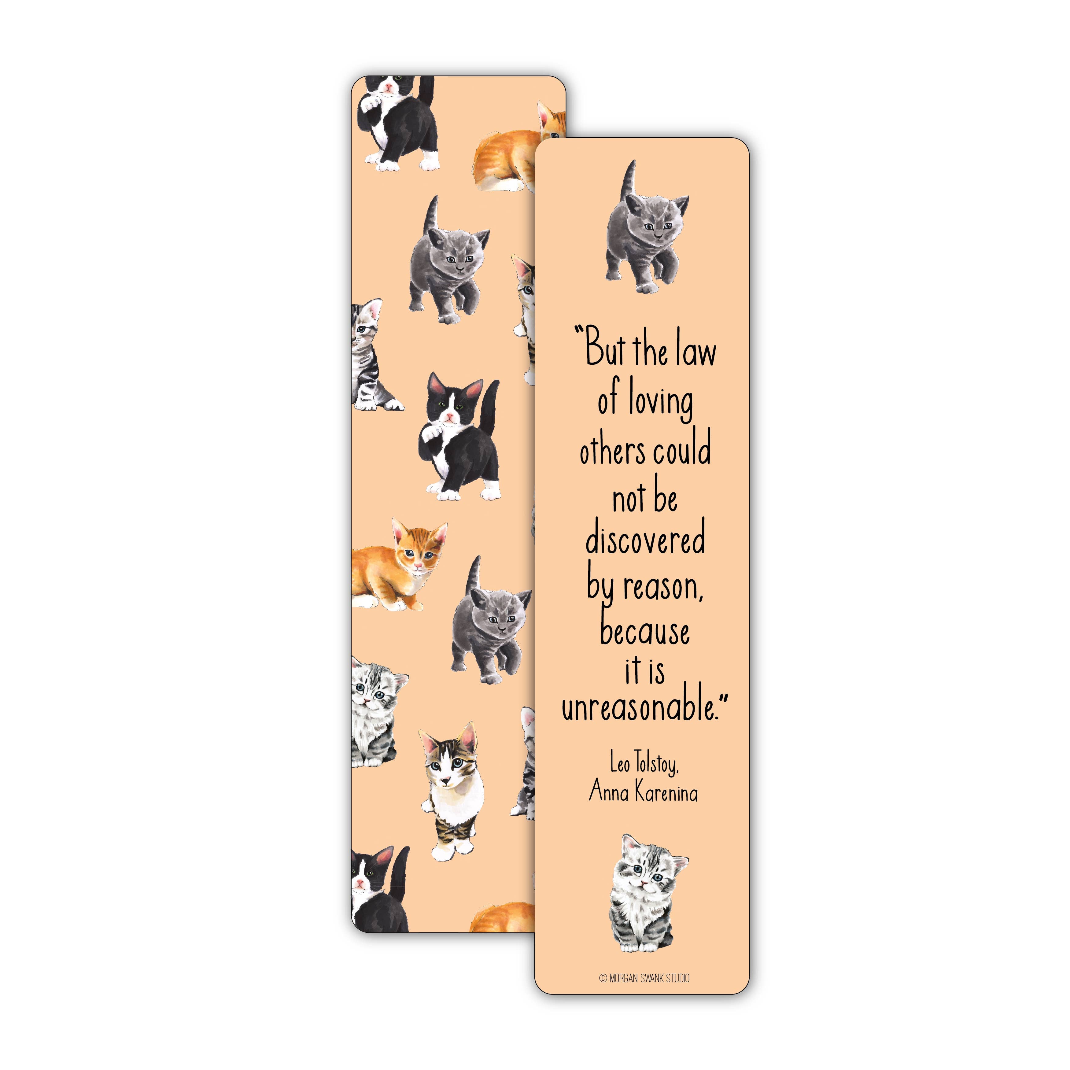 Kittens Bookmark - Anna Karenina Quote