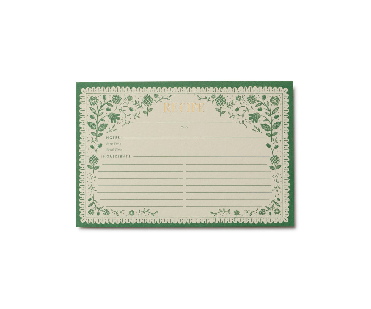Pack of 12 Artichoke Recipe Cards
