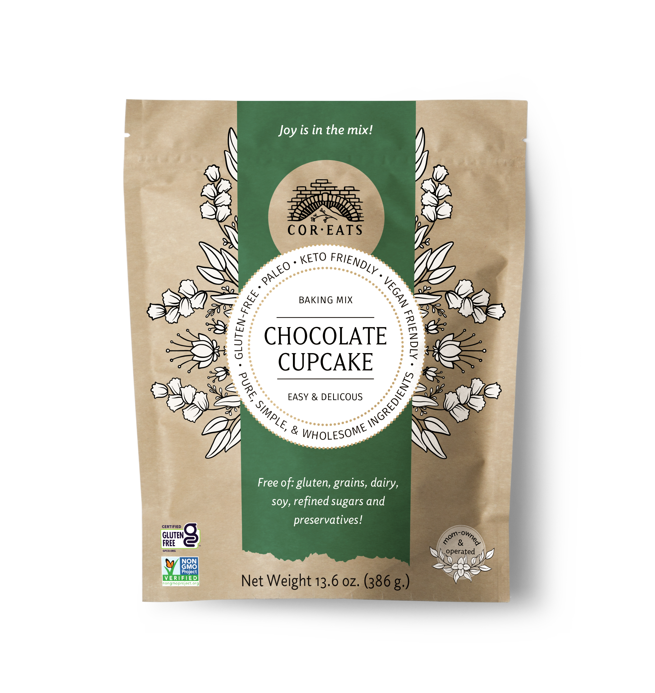 Chocolate Cupcake Mix:  gluten free, grain free, dairy free
