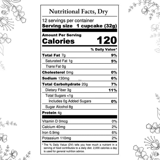 Chocolate Cupcake Mix:  gluten free, grain free, dairy free