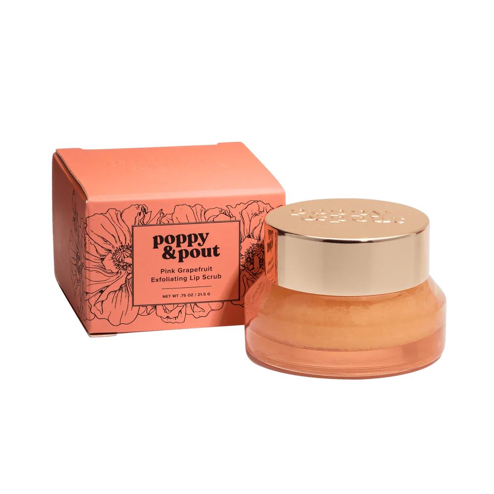 Poppy & Pout Exfoliating Lip Scrub (Pink Grapefruit)