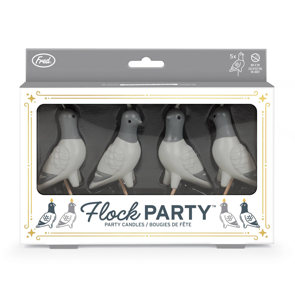 FLOCK PARTY Pigeon Candles - Set of 4