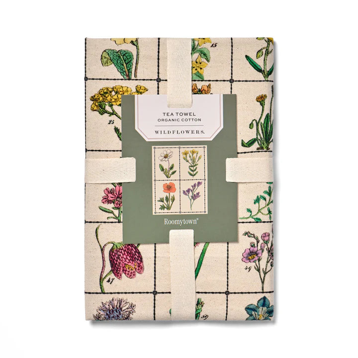 Organic Cotton Tea Towel - Wildflowers