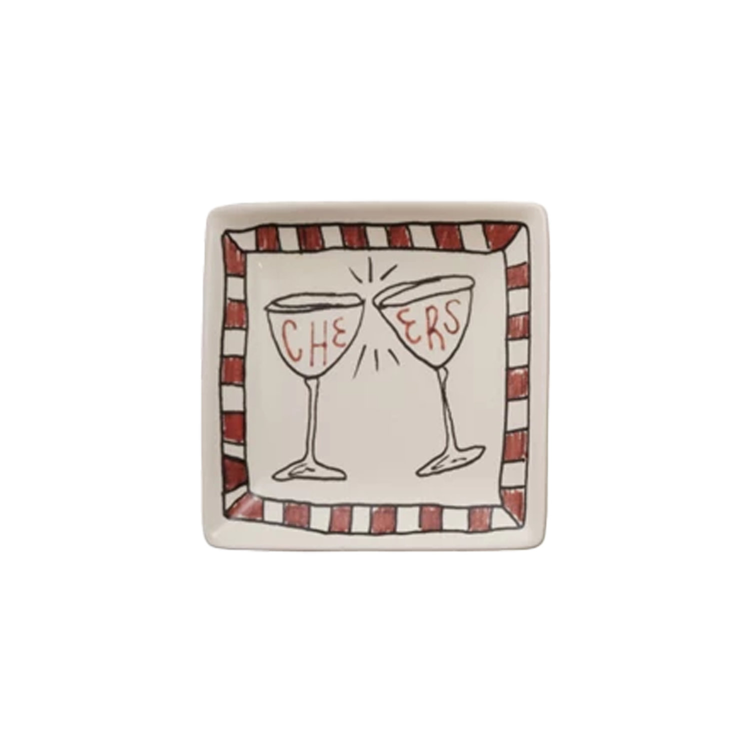 Cheers 6x6" Square Plate