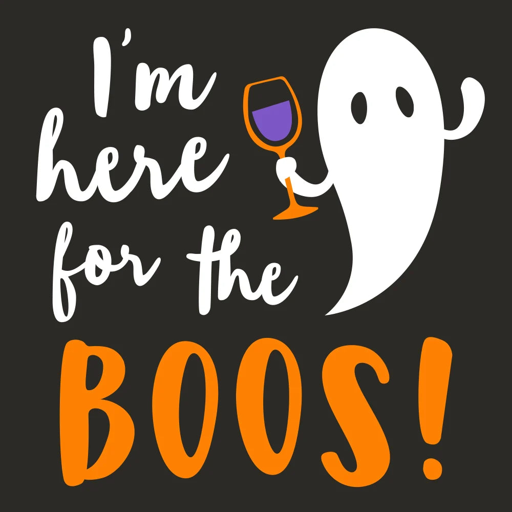 I'm Here For The Boos - Funny Halloween Cocktail Napkins