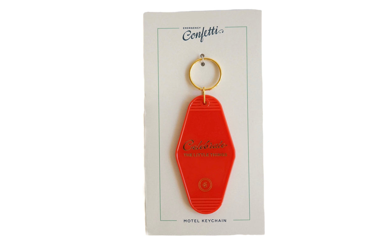 Emergency Confetti Motel Keychain