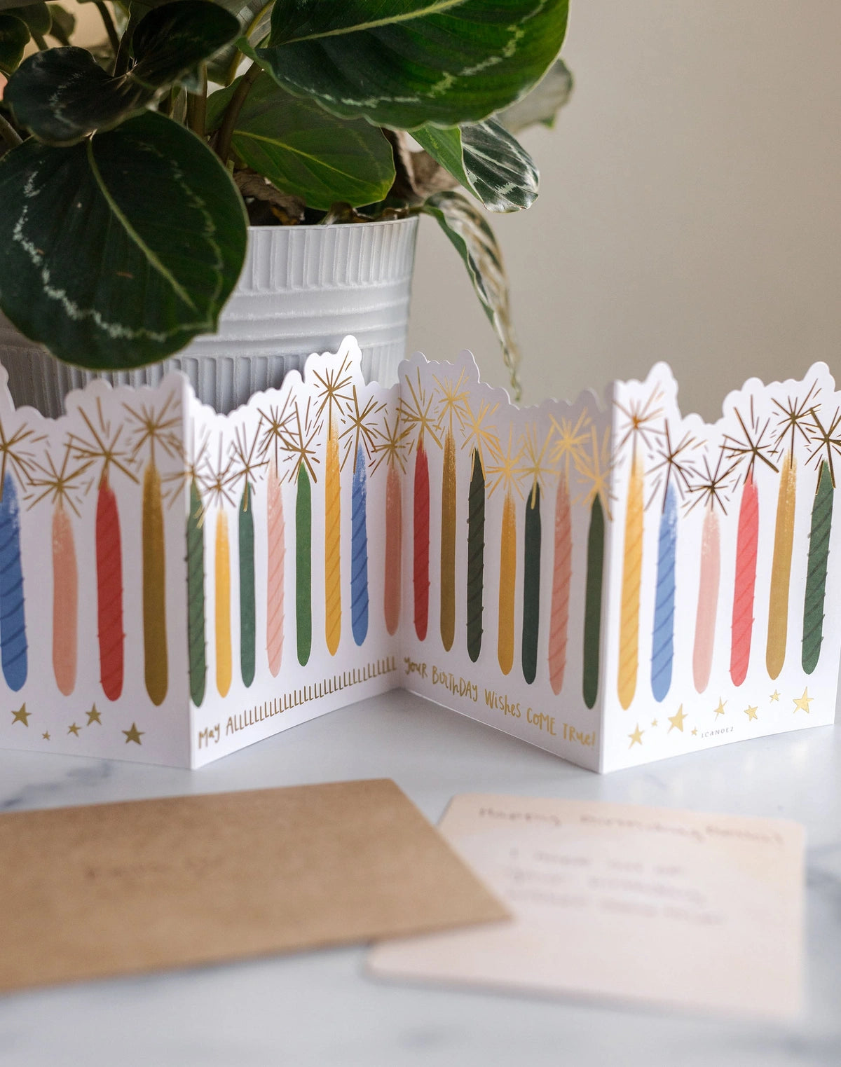 Candle Birthday Accordion Greeting Card