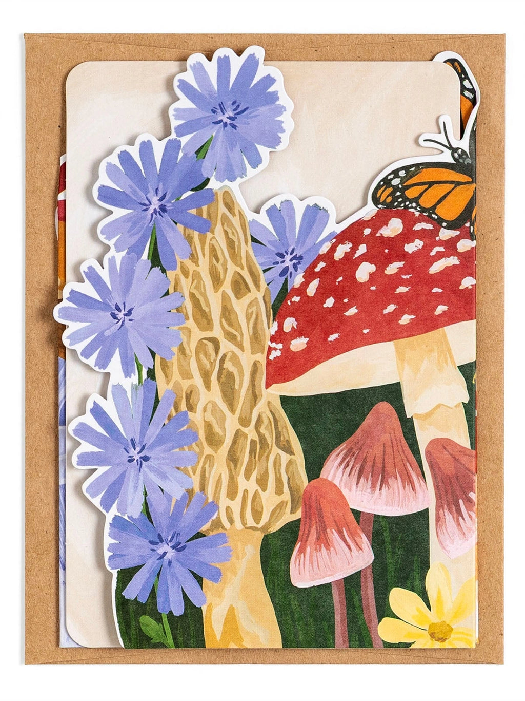 Forest Floor Mushrooms Accordion Greeting Card