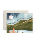 Alpine Moon Horizon Greeting Card
