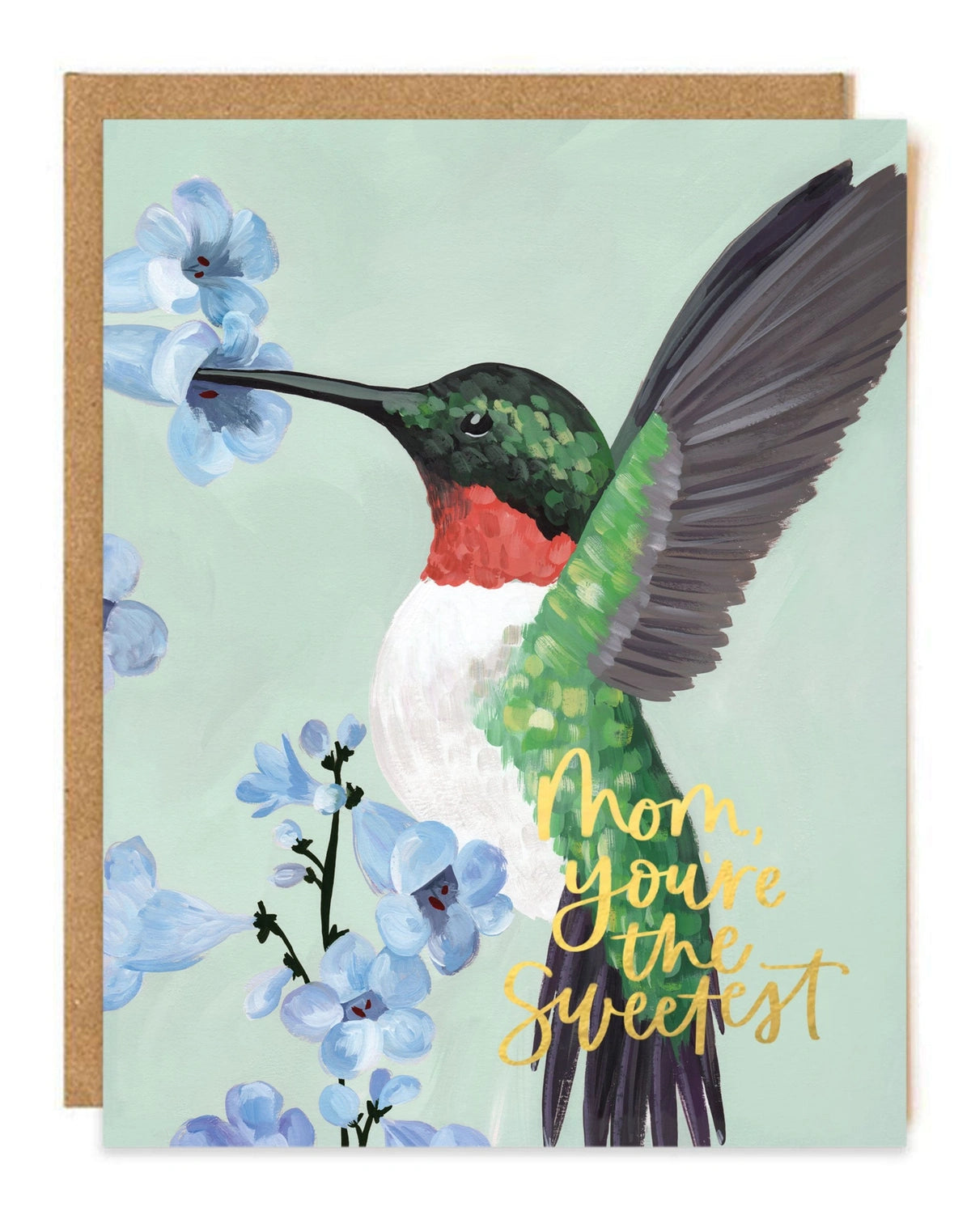 Sweetest Mom Hummingbird Greeting Card