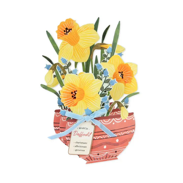 March Pop Up Birth Flower Card