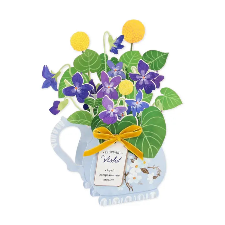 February Pop Up Birth Flower Card