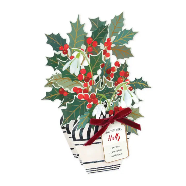 December Pop Up Birth Flower Card