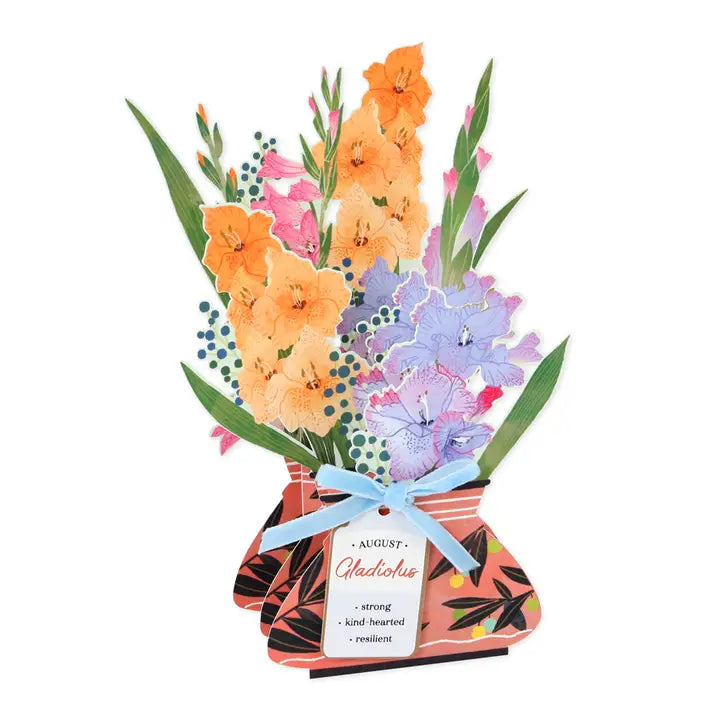 August Pop Up Birth Flower Card
