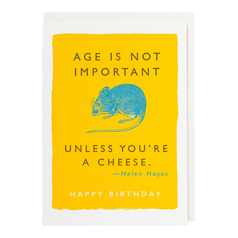 Age Is Not Important Birthday Card