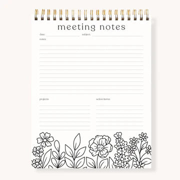 Color-in Meeting Notes