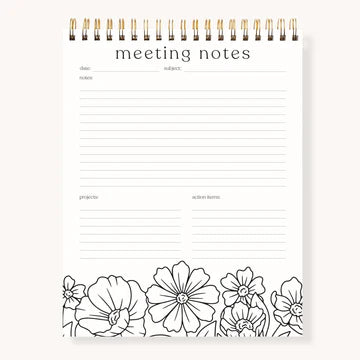 Color-in Meeting Notes
