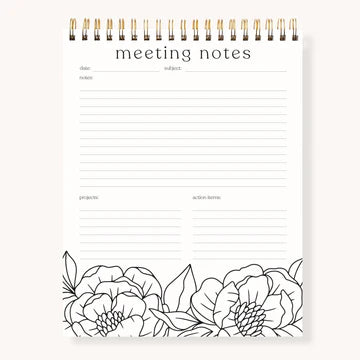 Color-in Meeting Notes