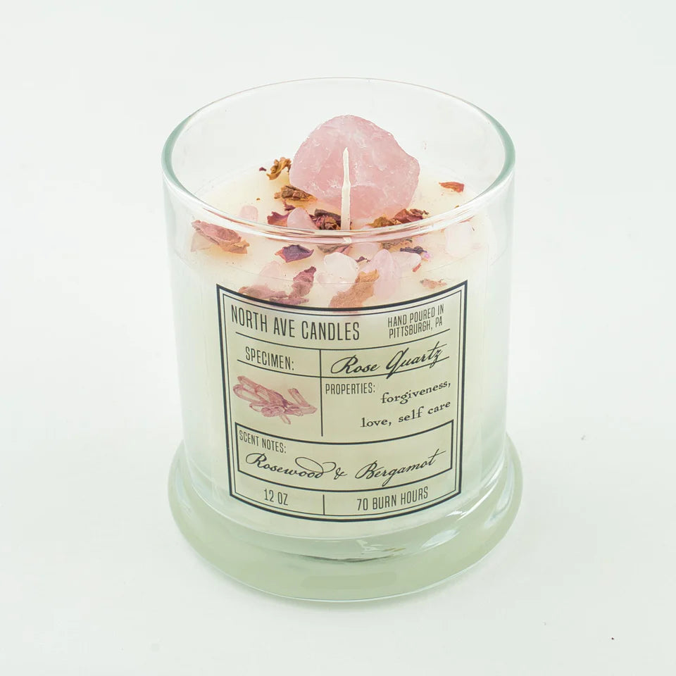 Crystal Candle - Rose Quartz