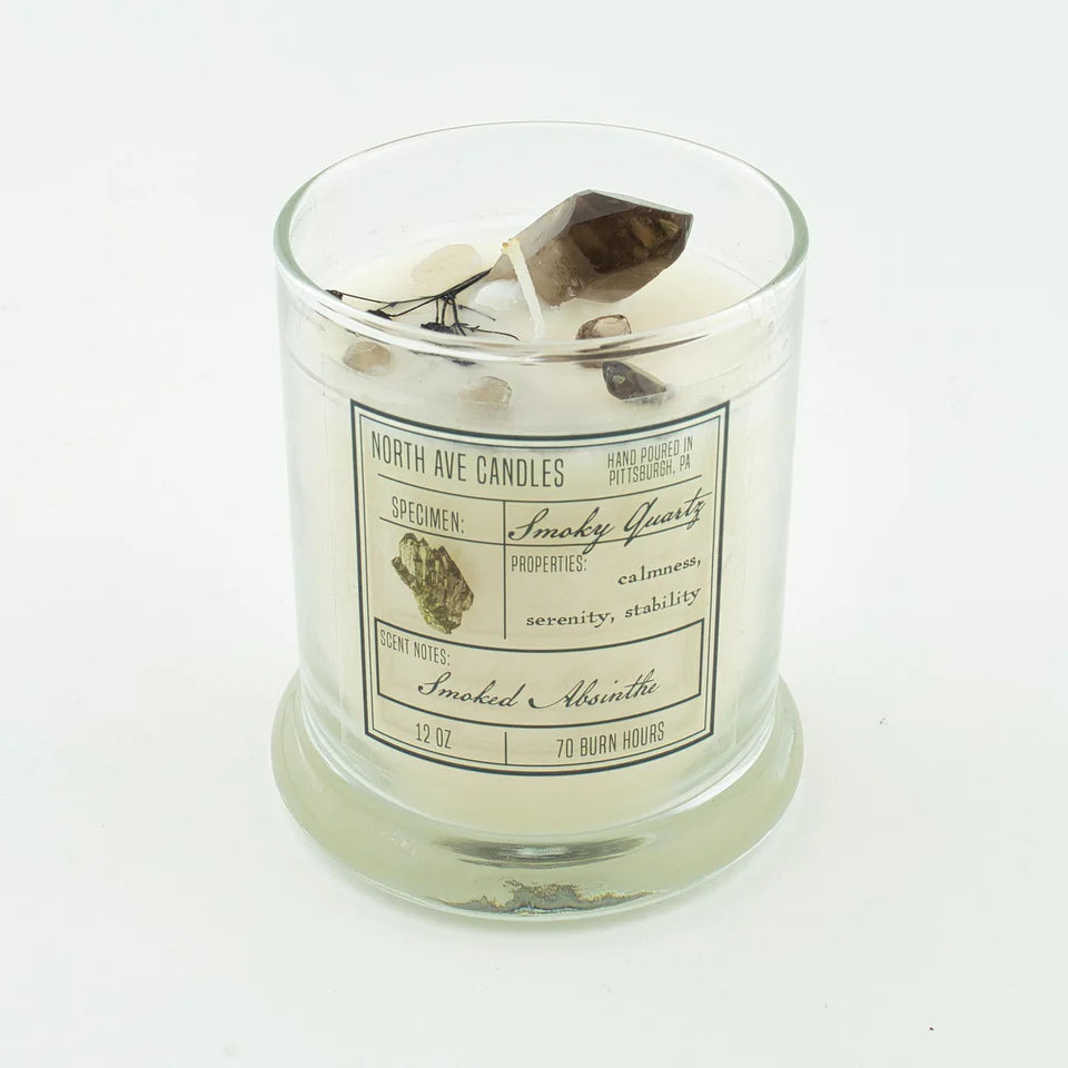 Crystal Candle - Smoky Quartz