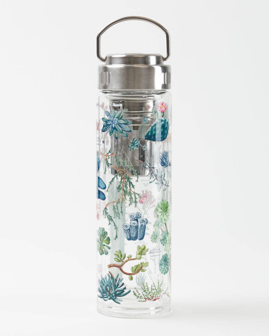 Cactus & Succulent Double Walled Glass Infuser