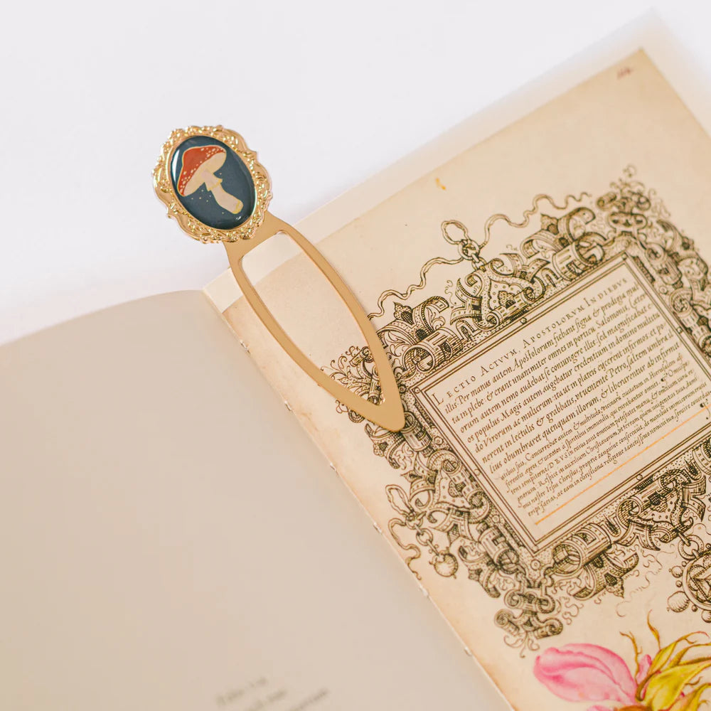 Mushroom Metal Clip Bookmark