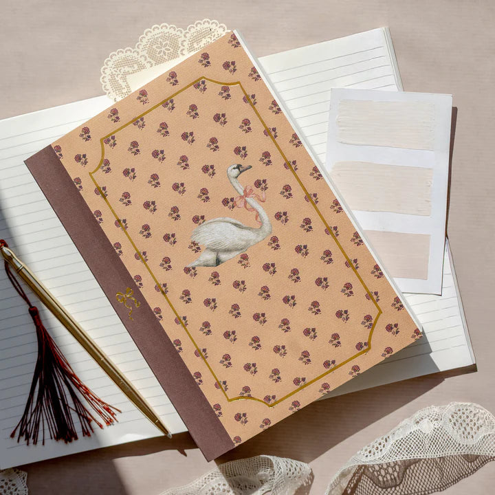 Swan with Bow A5 Journal