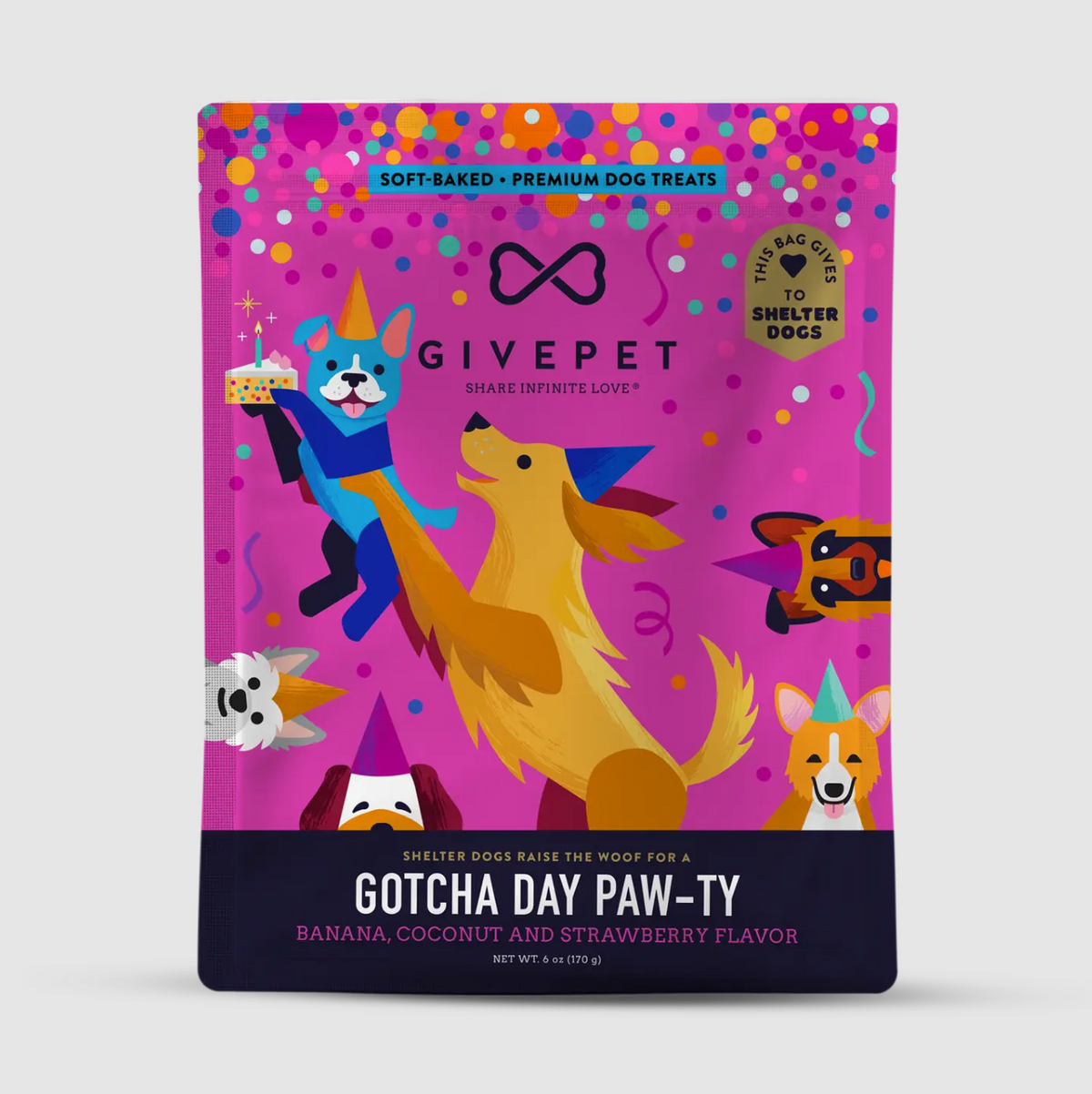 GivePet Gotcha Day Paw-Ty Soft-Baked Dog Treats