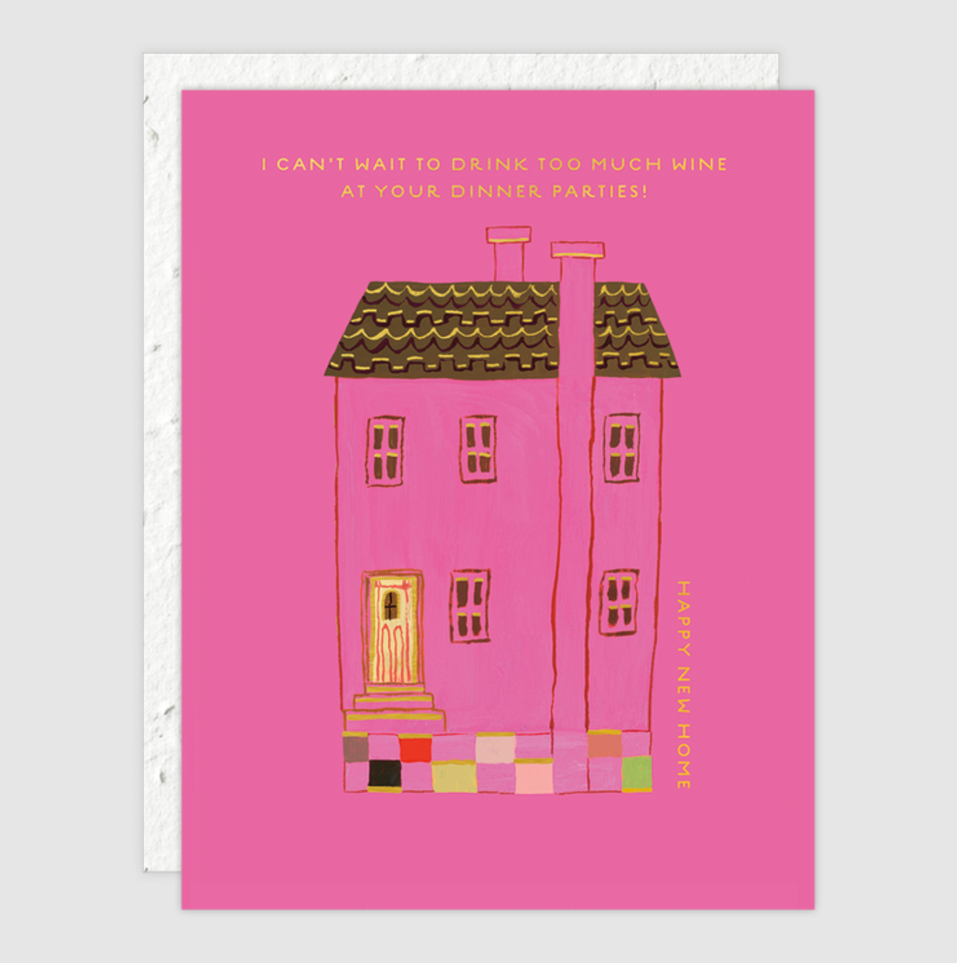 Pink House New Home Card (with Plantable Envelope!)