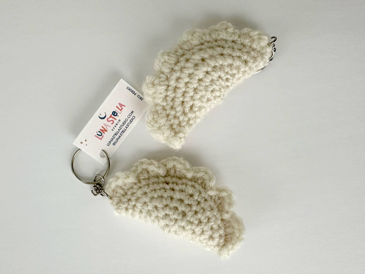 Hand Crocheted Pittsburgh Pierogi Key Chain
