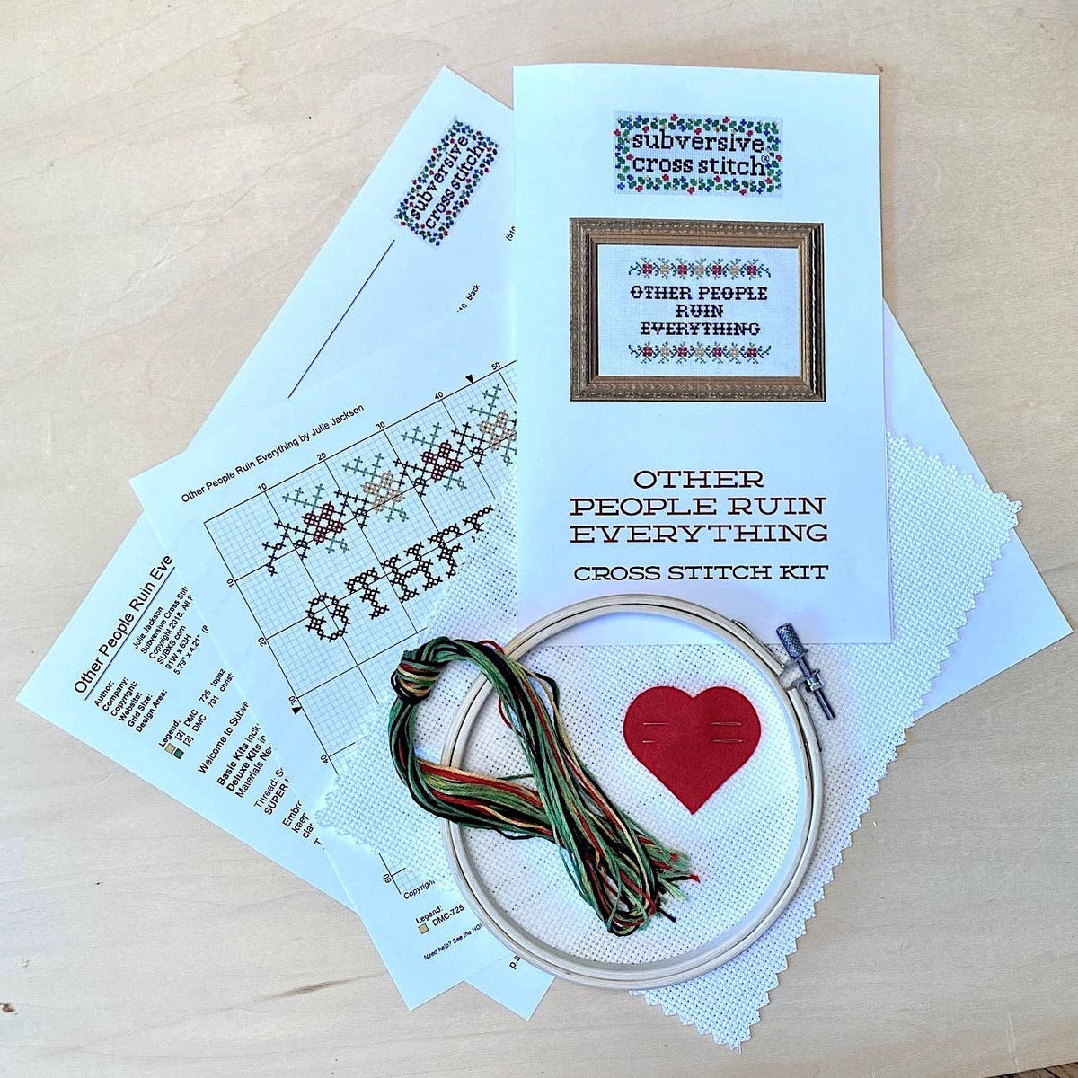 Your Outie Enjoys Cross Stitching Deluxe Cross Stitch Kit