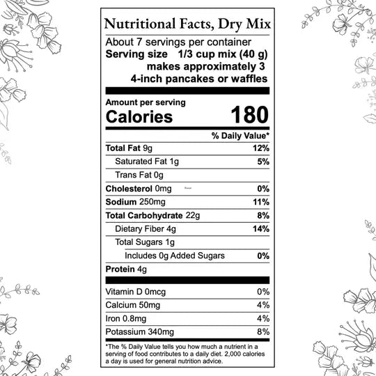 Pancake & Waffle Mix: Gluten Free, Grain Free, Dairy Free