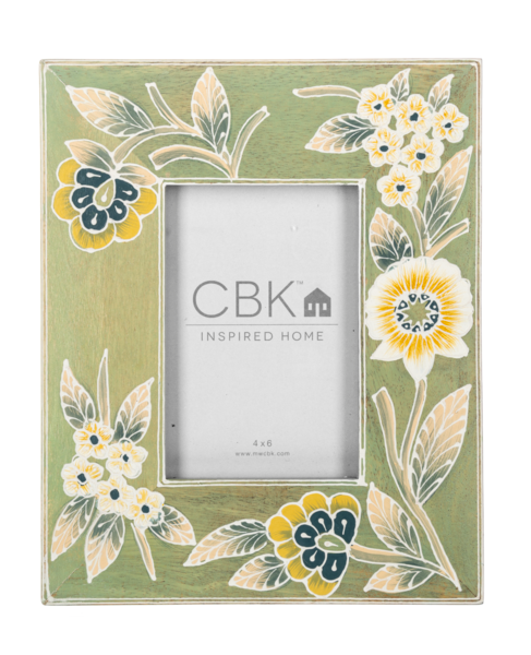 Hand Painted Floral 4x6 Frame