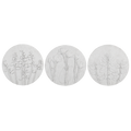 Round Debossed Botanical Wall Decor (Assorted)
