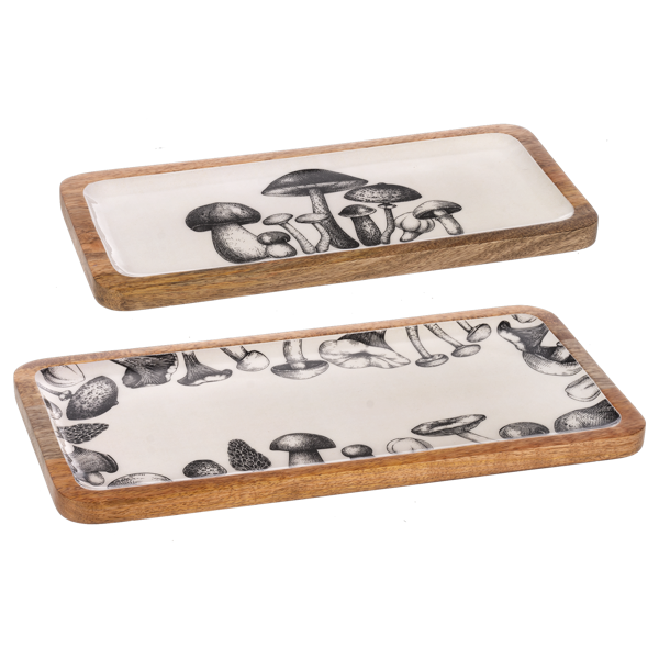 Rectangle Mushroom Serving Tray (Assorted)