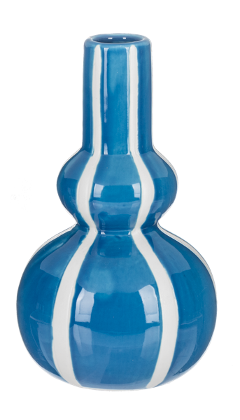 Blue Stripe Bubble Vase