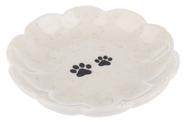 Paw Print Trinket Dish with Scallop Edge