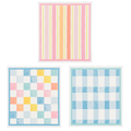 Colorful Check & Stripe Reusable Dish Cloth (Assorted)