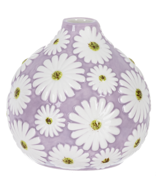 Embossed Daisy Vase