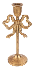 Large Gold Bow Taper Holder