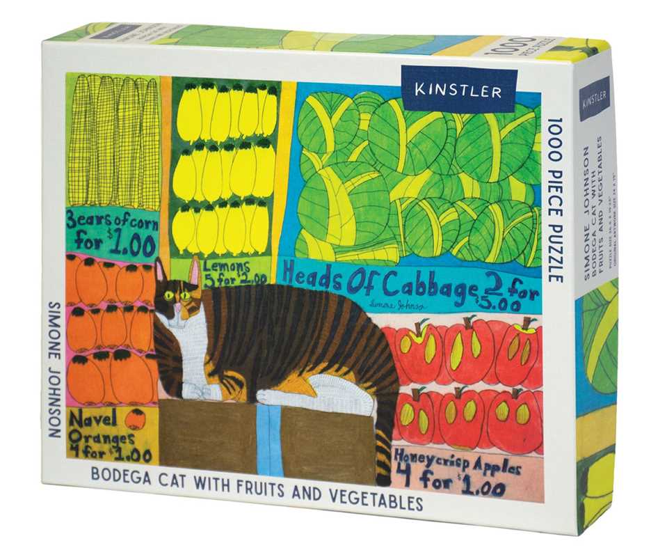Bodega Cat with Fruits and Vegetables by