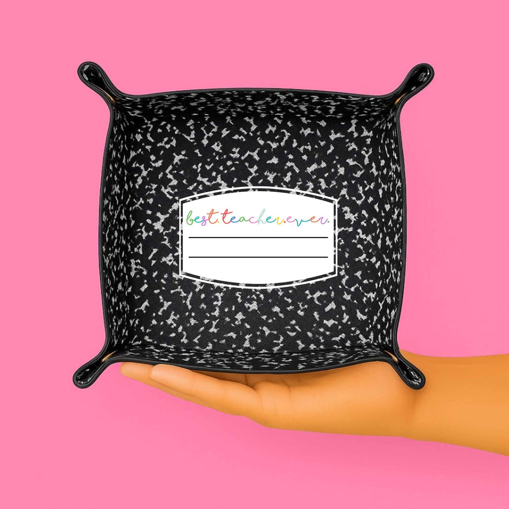 Best Teacher Ever teacher appreciation gift | Leather tray