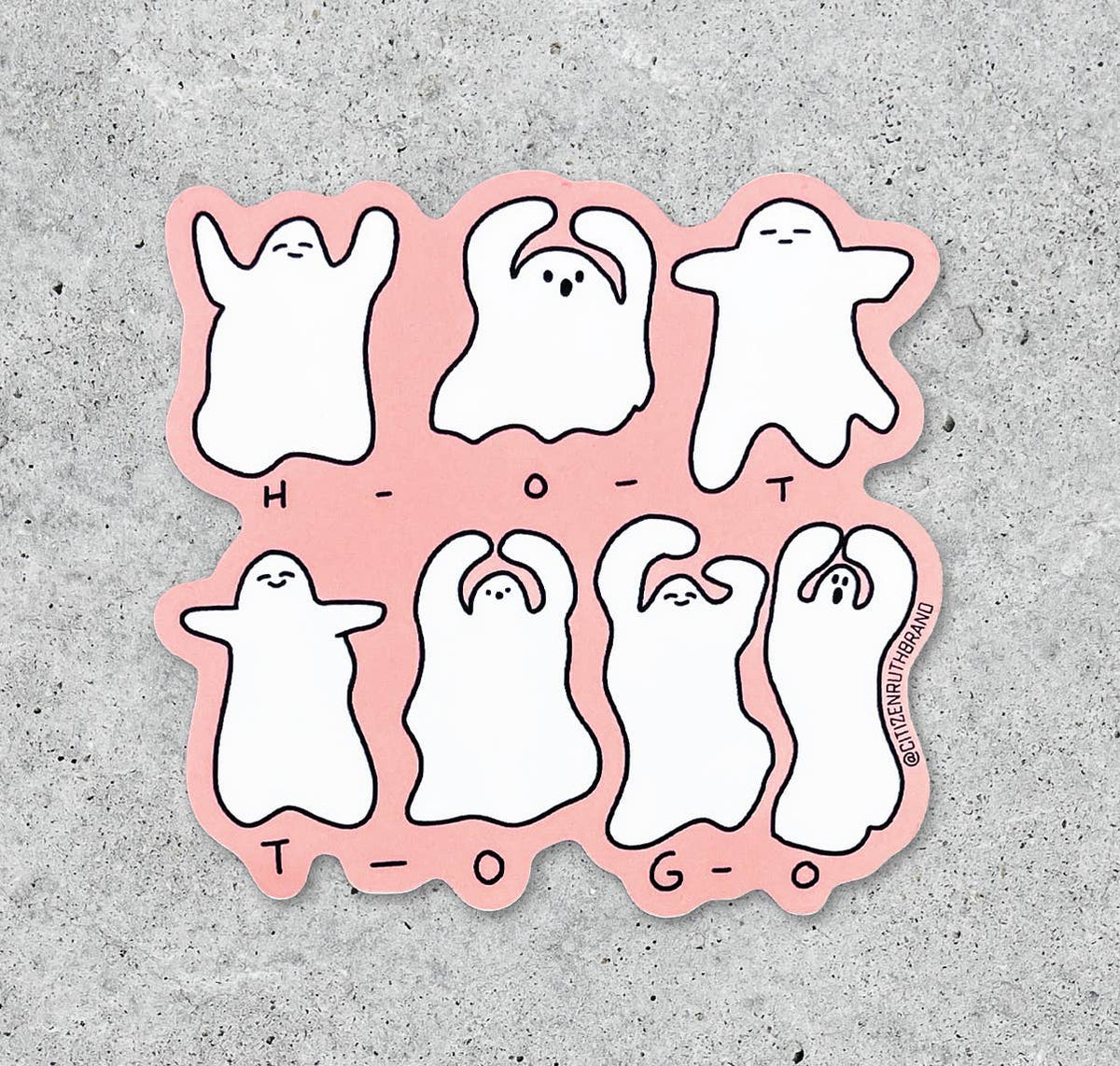 Ghosty Hot To Go vinyl sticker