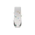 Stemless Champagne Flute with Raised Multicolor Dots