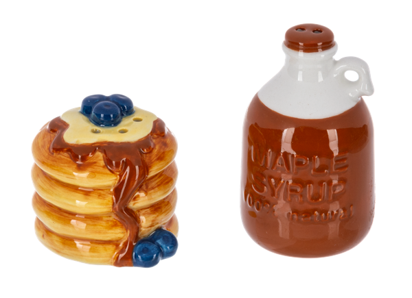 Salt & Pepper Shakers - Pancake & Syrup (1 pair)