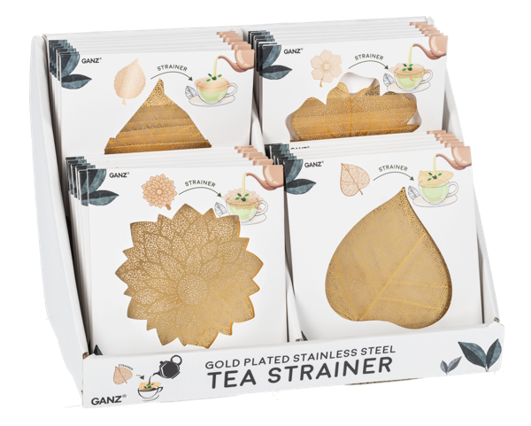 Gold Plated, Stainless Steel Tea Strainer