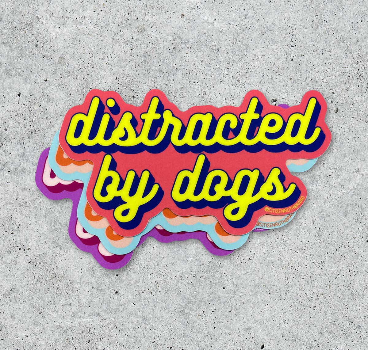 Vinyl Sticker - Distracted by Dogs