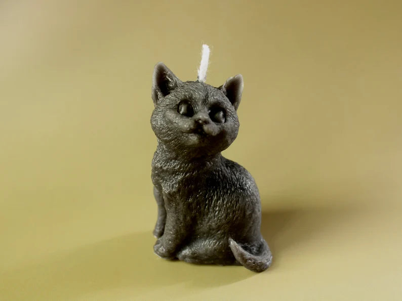 Black Cat Halloween Candle